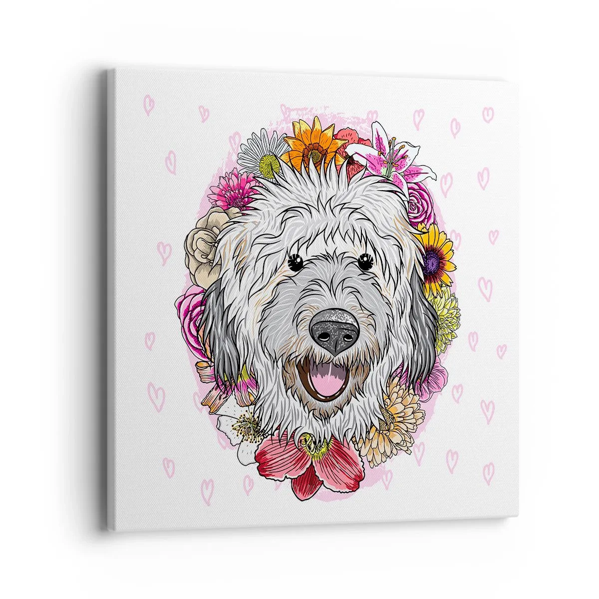 Cuadro sobre lienzo - Impresión de Imagen - Alegría de cachorro - 40x40 cm