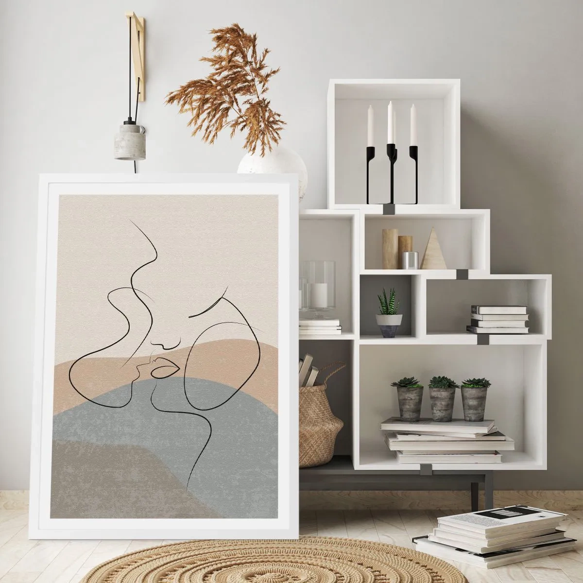 Póster en marco blanco - Como una pincelada - 61x91 cm