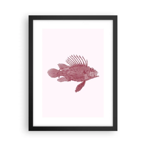 Póster en marco negro - Un habitante de aguas exóticas - 30x40 cm