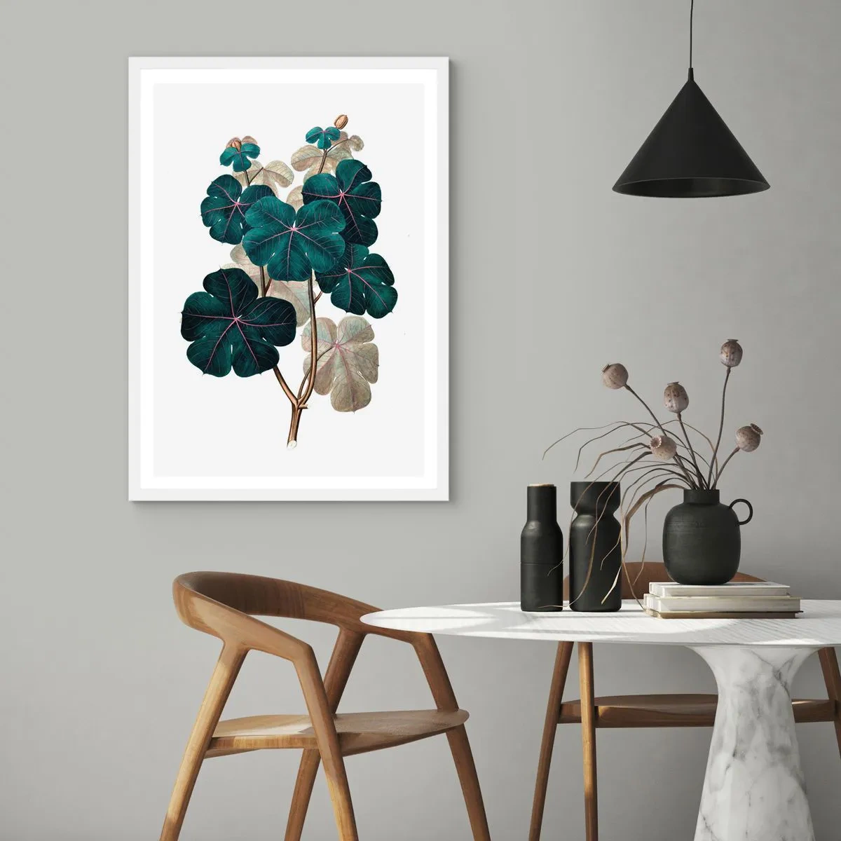 Póster en marco blanco - De un viejo herbario - 50x70 cm
