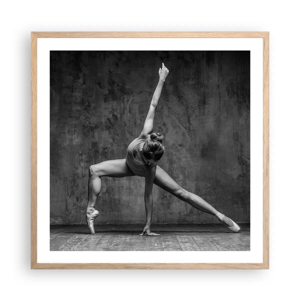 Póster en marco roble claro - Equilibrio perfecto - 60x60 cm