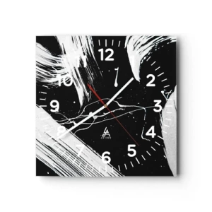 Reloj de pared - Reloj de vidrio - Rompiendo la oscuridad - 30x30 cm