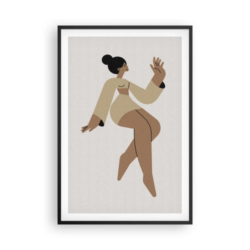 Póster en marco negro - Forma de gracia - 61x91 cm