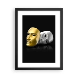 Póster en marco negro - La vida es un teatro - 30x40 cm