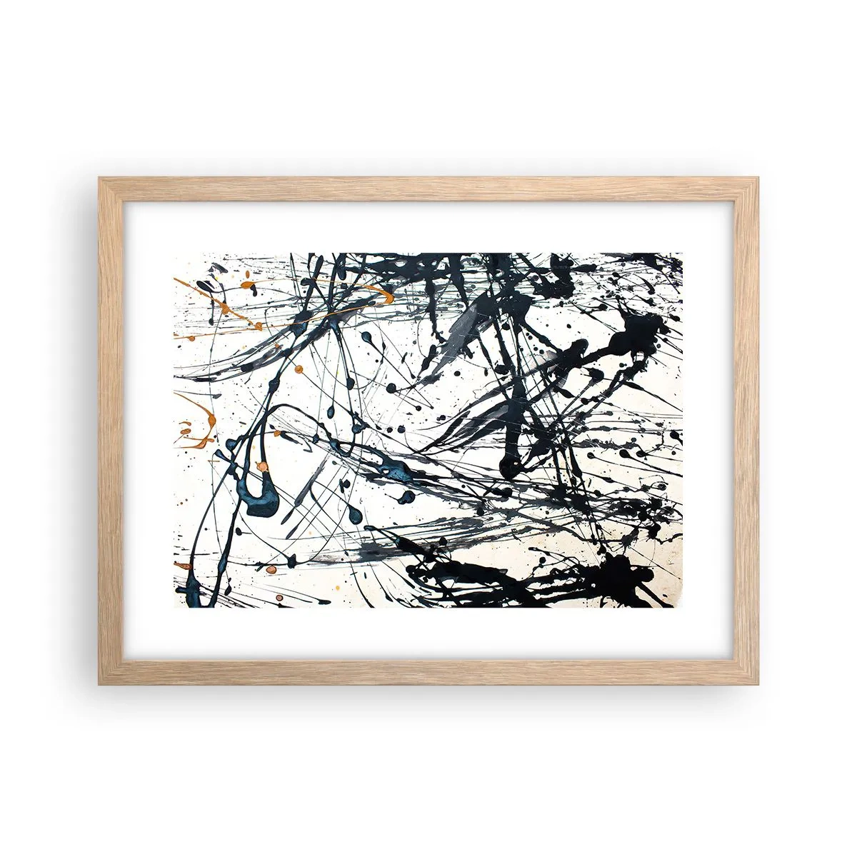 Póster en marco roble claro - Abstracción expresionista - 40x30 cm