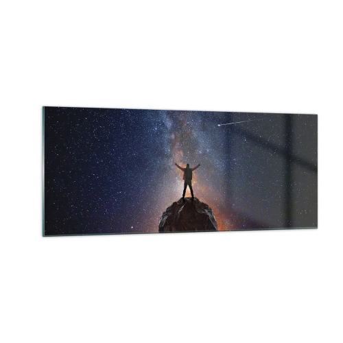 Cuadro sobre vidrio - Impresiones sobre Vidrio - ¡El poder está conmigo! - 100x40 cm