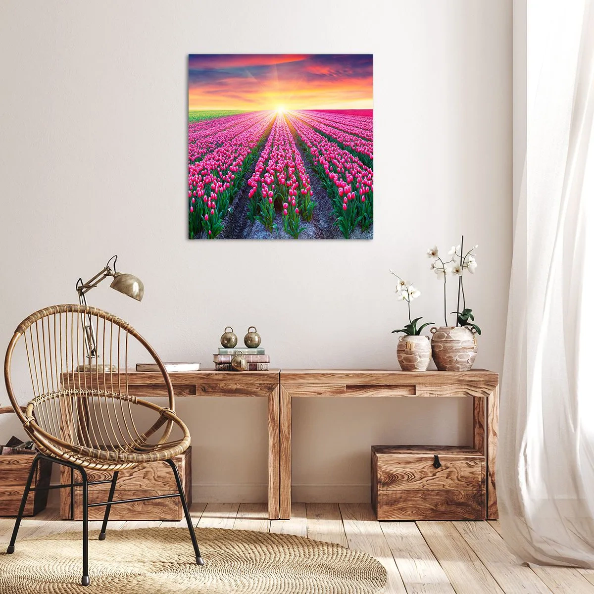 Cuadro sobre lienzo - Impresión de Imagen - Granja de belleza - 40x40 cm