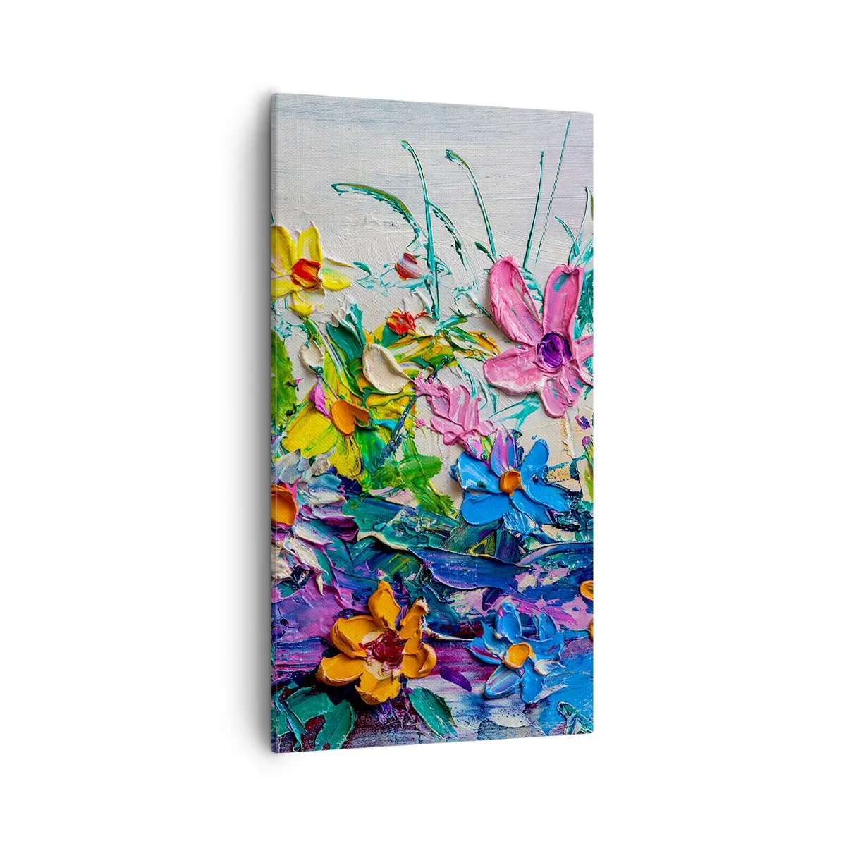 Cuadro sobre lienzo - Impresión de Imagen - La energía de las flores - 55x100 cm