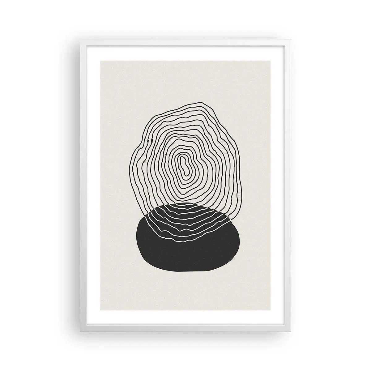 Póster en marco blanco - Persistencia y vibración - 50x70 cm