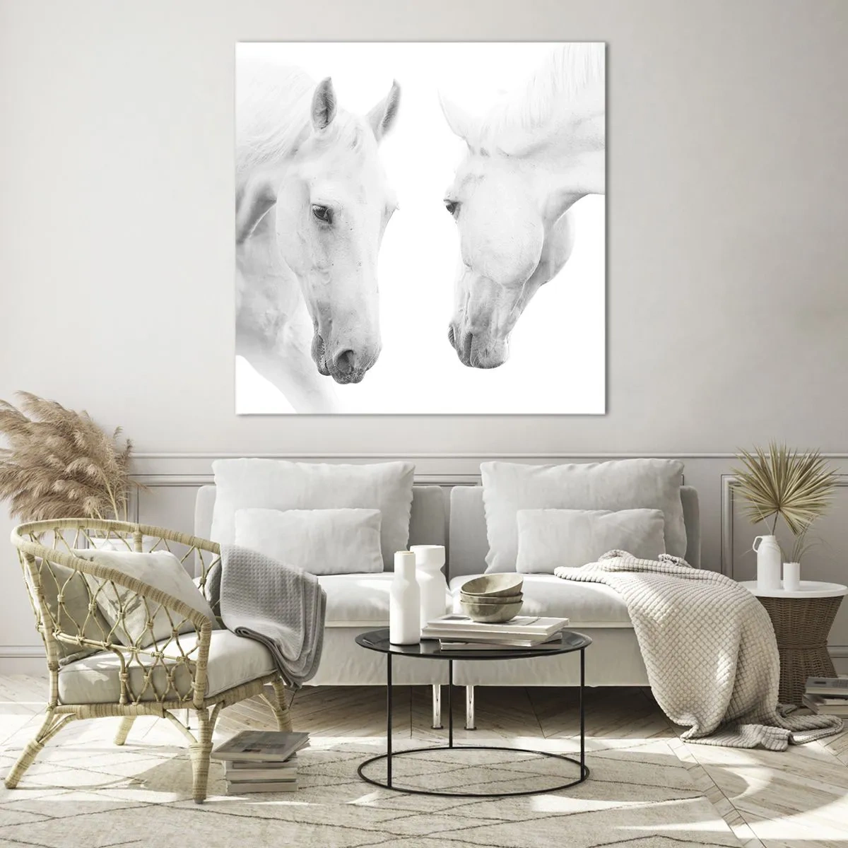 Cuadro sobre vidrio - Impresiones sobre Vidrio - ¿Es esto realmente la amistad...? - 60x60 cm