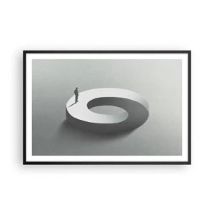 Póster en marco negro - Ser sabio no es una labor sencilla - 91x61 cm