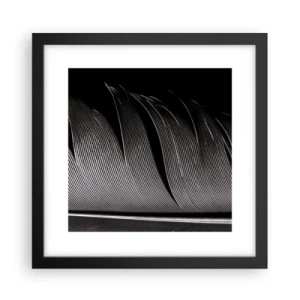 Póster en marco negro - Pluma - una construcción maravillosa - 30x30 cm