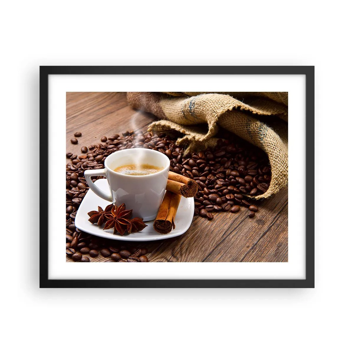 Póster en marco negro - Sabor y aroma picante - 50x40 cm