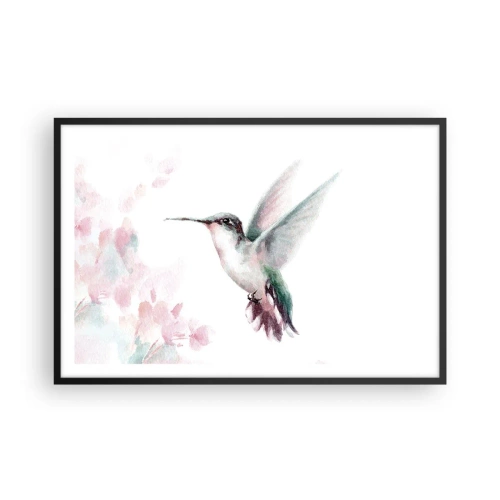 Póster en marco negro - Plasmando el aleteo - 91x61 cm