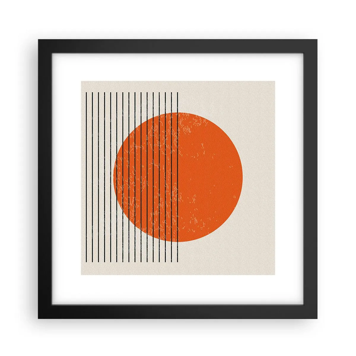 Póster en marco negro - Siempre el sol - 30x30 cm