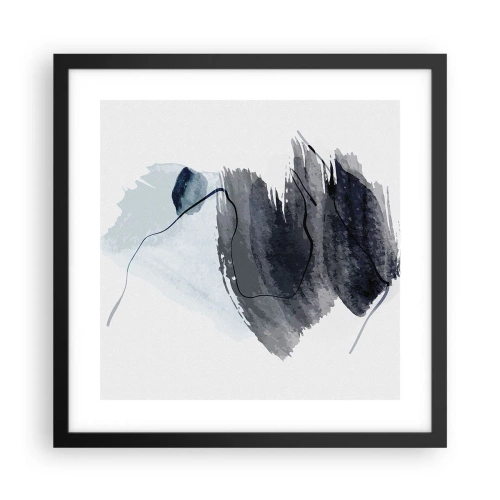 Póster en marco negro - Intensidad y movimiento - 40x40 cm