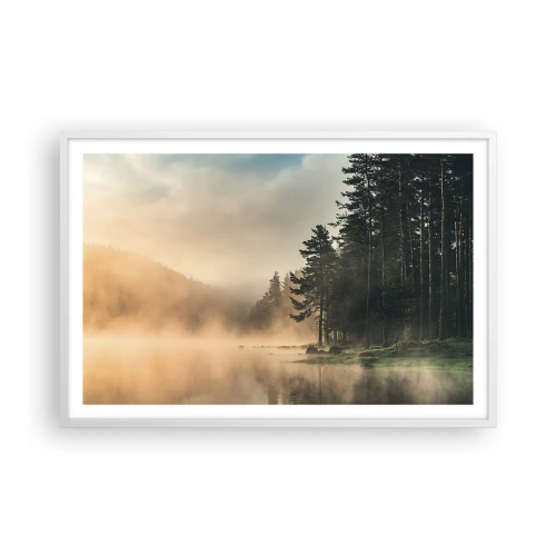 Póster en marco blanco - El nacimiento de un día - 91x61 cm