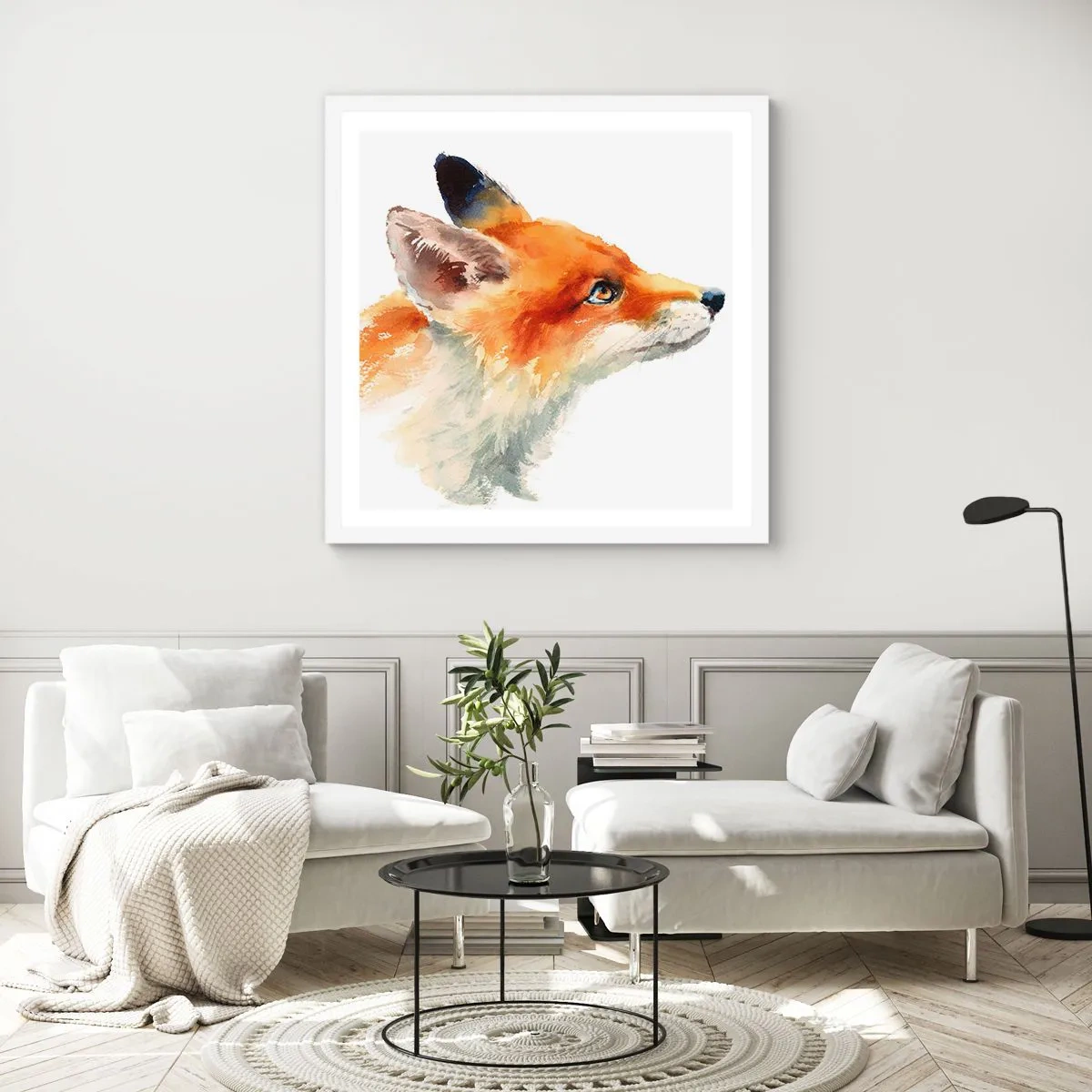 Póster en marco blanco - Nunca se es demasiado cuidadoso - 30x30 cm