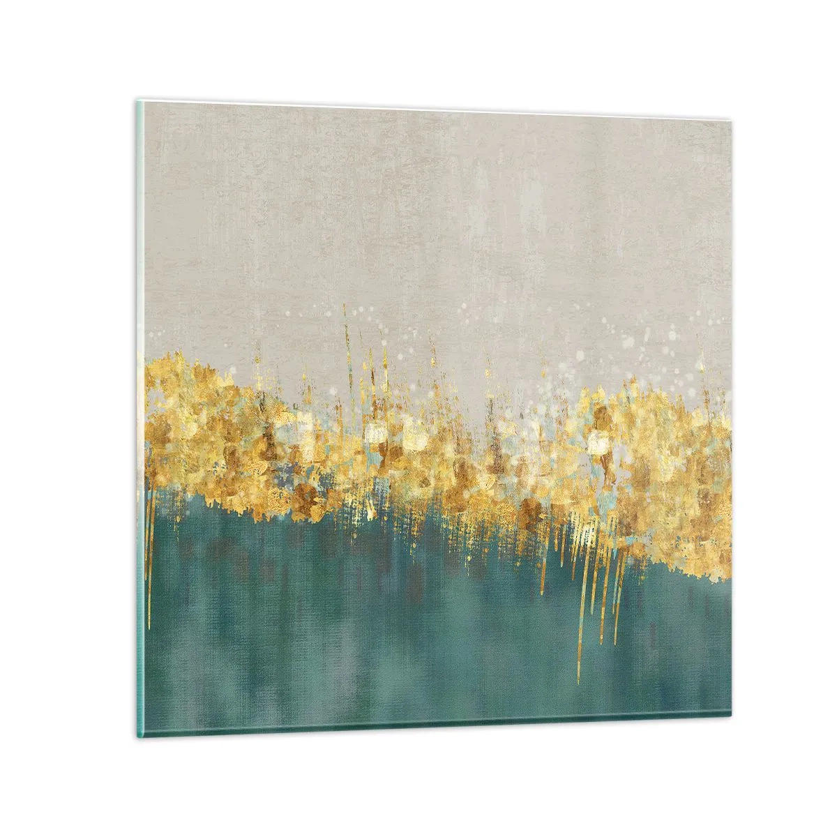 Cuadro sobre vidrio - Impresiones sobre Vidrio - La frontera dorada - 30x30 cm