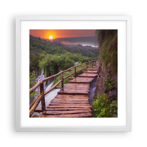 Póster en marco blanco - Una belleza inimaginable - 40x40 cm