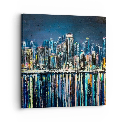 Cuadro sobre lienzo - Impresión de Imagen - Una cascada de luces - 30x30 cm