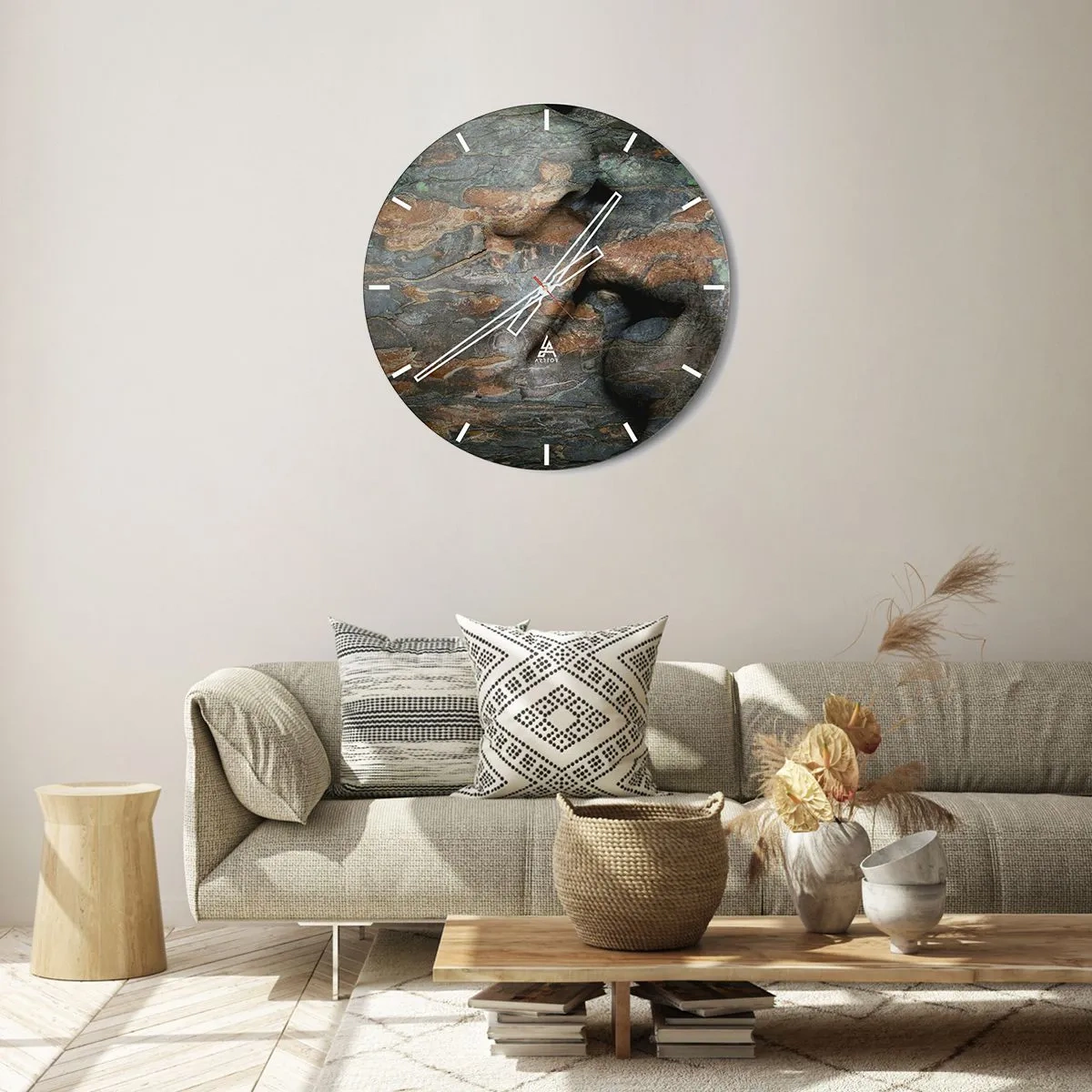 Reloj de pared - Reloj de vidrio - Juntos para siempre - 30x30 cm