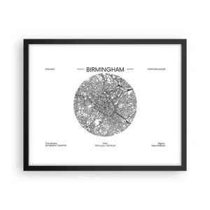 Póster en marco negro - Anatomía de Birmingham - 50x40 cm