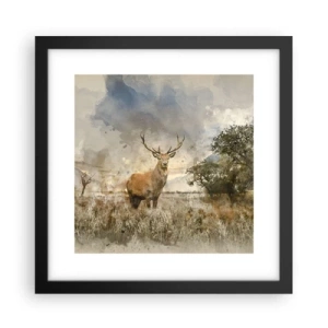 Póster en marco negro - Dignidad - fuerza - encanto - 30x30 cm