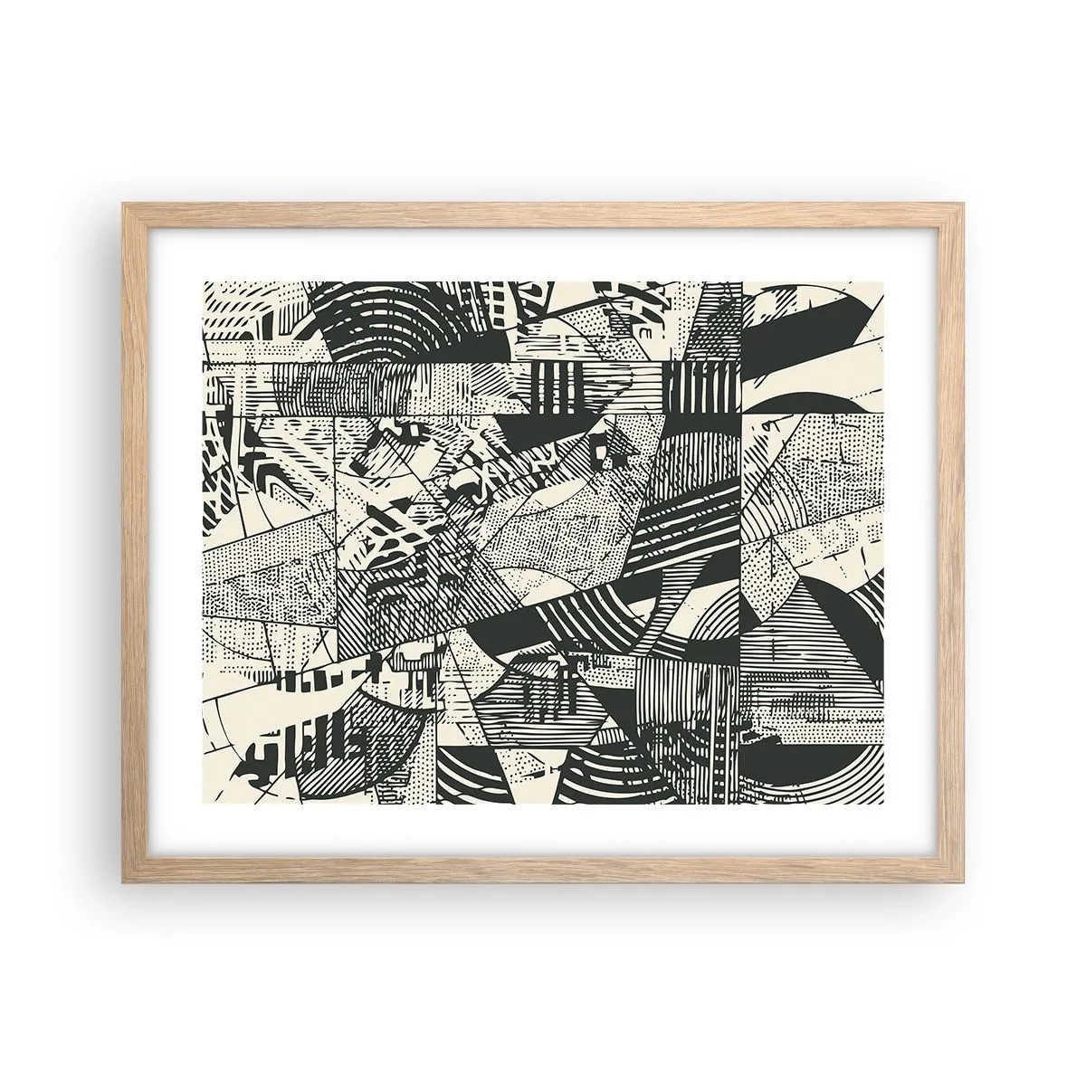 Póster en marco roble claro - La dinámica del presente - 50x40 cm