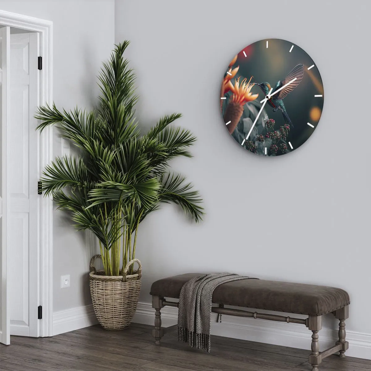 Reloj de pared - Reloj de vidrio - Una vida verdaderamente colorida - 30x30 cm