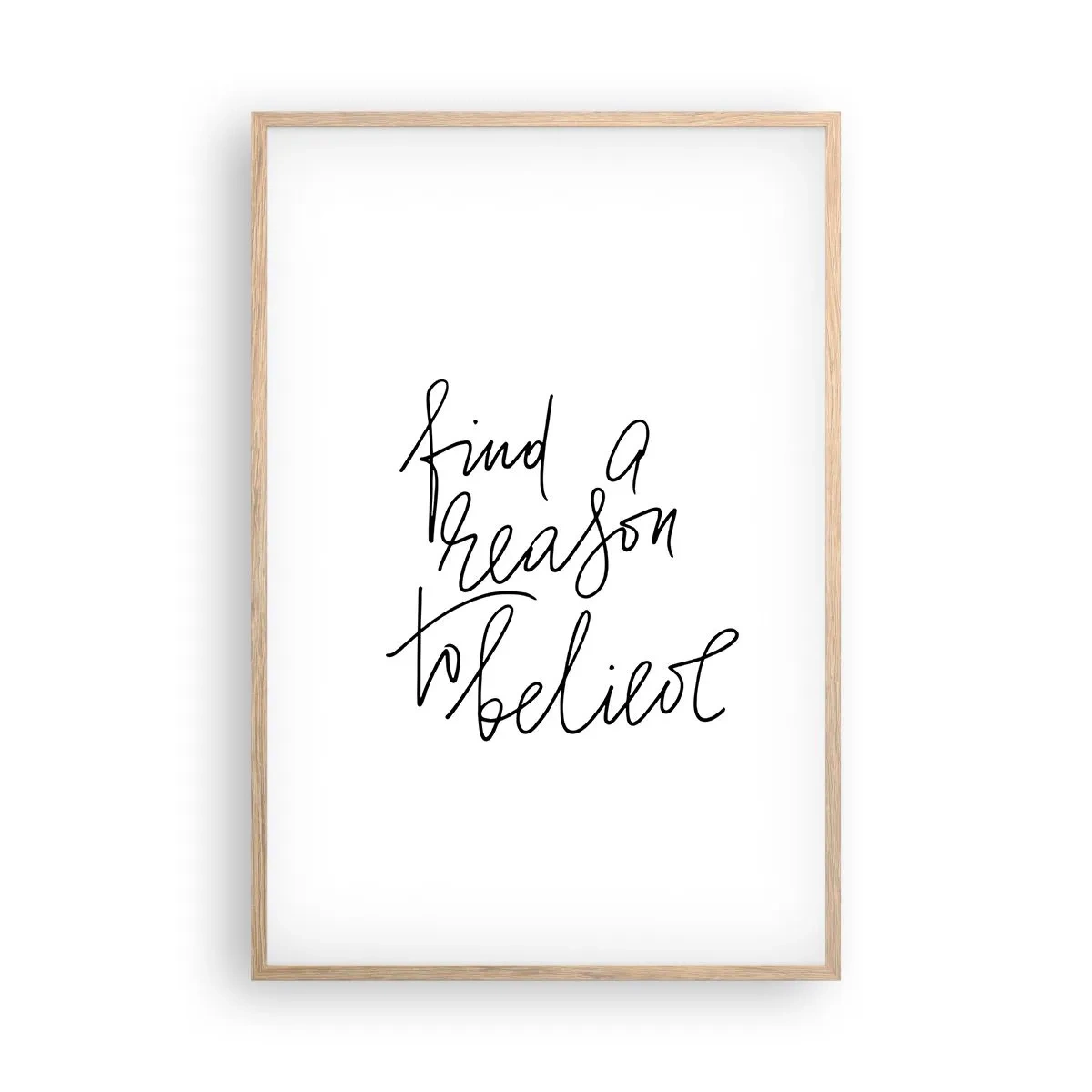 Póster en marco roble claro - Es posible - 61x91 cm