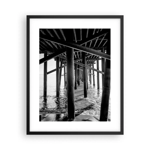 Póster en marco negro - Escondite en la playa - 40x50 cm