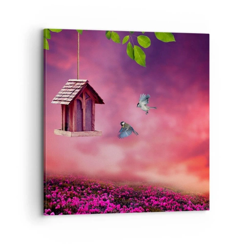 Cuadro sobre lienzo - Impresión de Imagen - Invitación a una cena - 70x70 cm