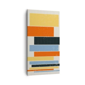 Cuadro sobre lienzo - Impresión de Imagen - Barras multicolor - 55x100 cm
