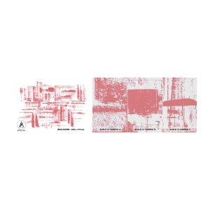 Muestra de fotomural Premium Canvas - Ciudad roja - Abstracción, Gráficos, Cuadro - 100x30 cm