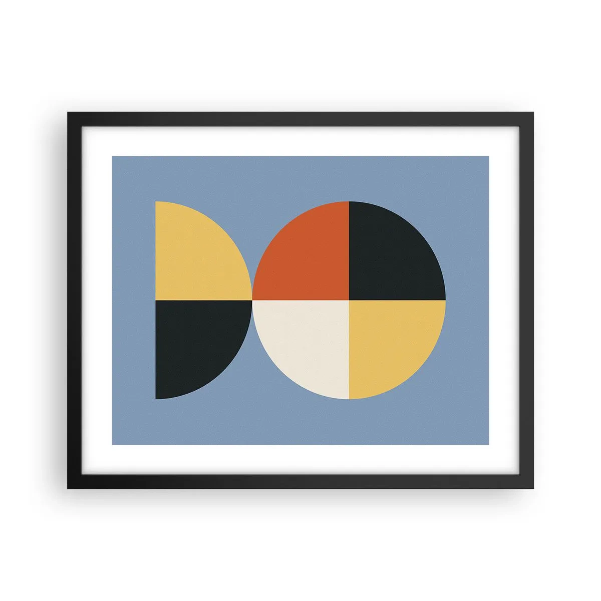 Póster en marco negro - Mira y cuenta - 50x40 cm