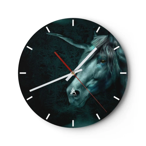 Reloj de pared - Reloj de vidrio - En un bosque de cuento de hadas - 40x40 cm