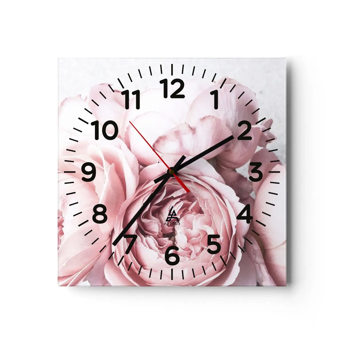 Reloj de pared - Reloj de vidrio - Para los románticos - 30x30 cm