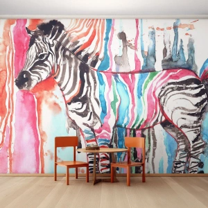 Fotomural Premium Canvas - Una broma despreocupada de la naturaleza - Abstracción, costillas, Gráficos - 350x256 cm