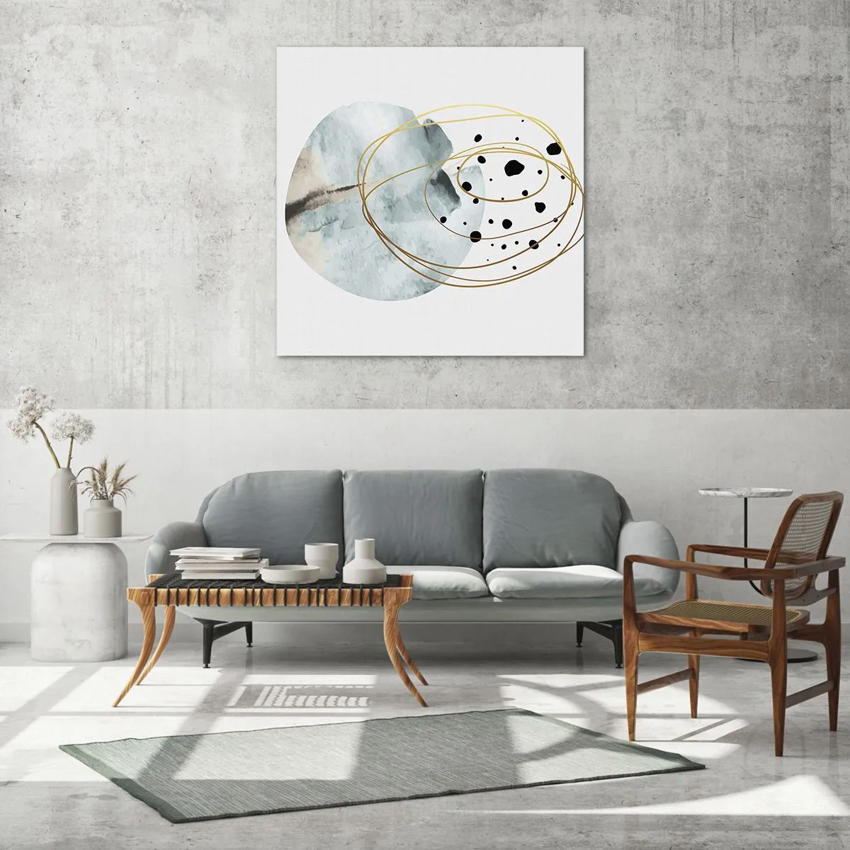 Cuadro sobre vidrio - Impresiones sobre Vidrio - El concepto del espacio - 70x70 cm