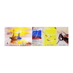 Muestra de fotomural Premium Canvas - Un merecido descanso en el puerto - Barco de pesca, Pesca, Aves - 100x30 cm