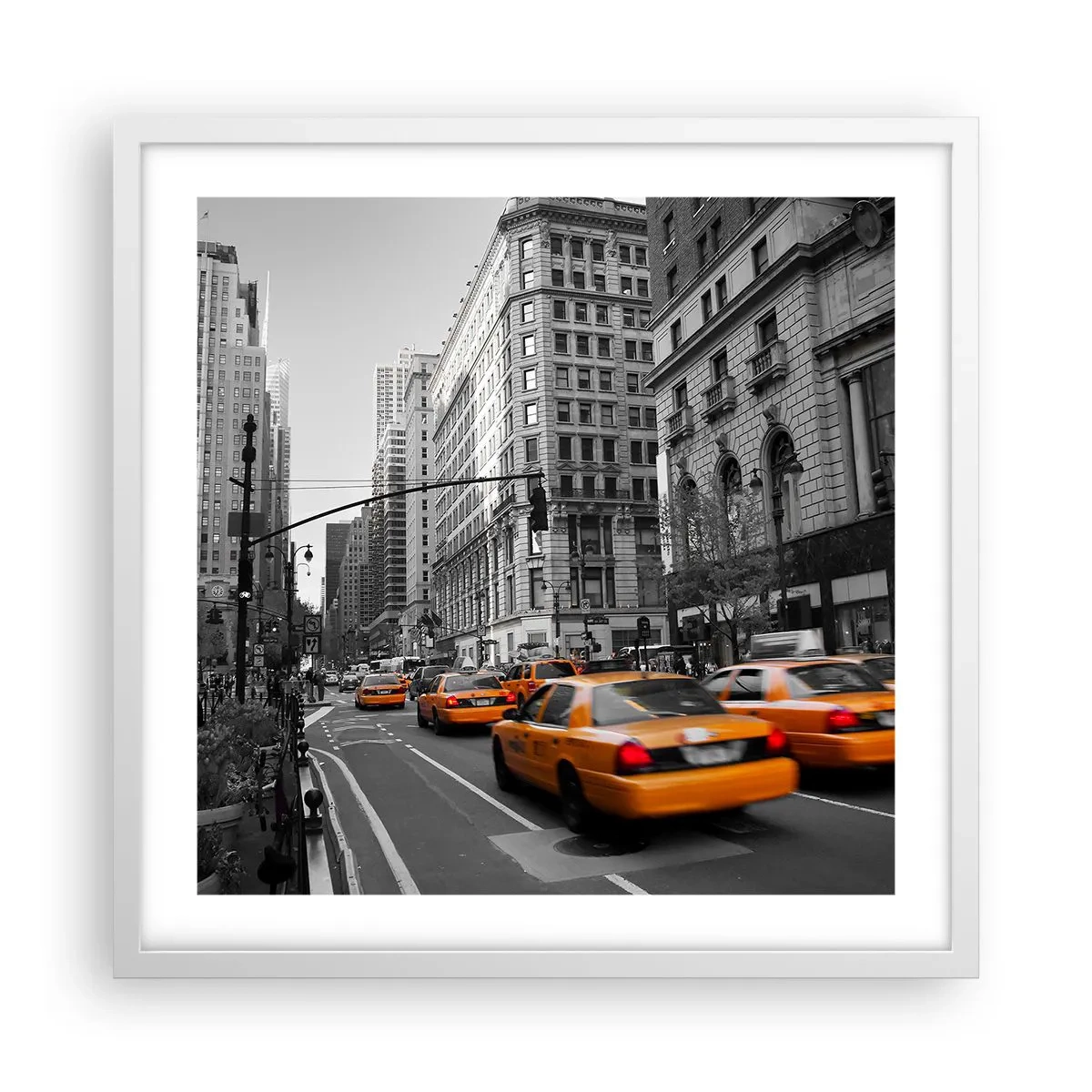 Póster en marco blanco - Los soles de la gran ciudad - 50x50 cm