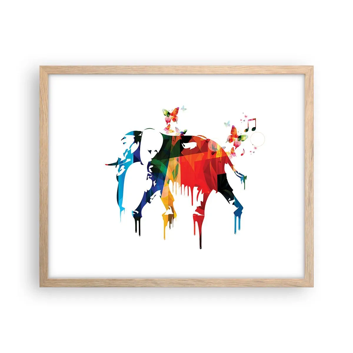 Póster en marco roble claro - Todo el mundo puede bailar - 50x40 cm