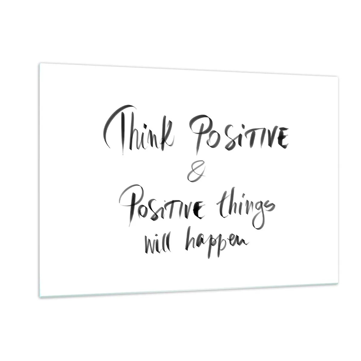 Cuadro sobre vidrio - Impresiones sobre Vidrio - Una inscripción motivacional en estilo minimalista. - 120x80cm - ¿Cómo vivir? - Decoración de pared moderna para salón y dormitorio ARTTOR