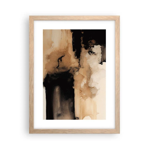 Póster en marco roble claro - Una abstracción intrigante - 30x40 cm