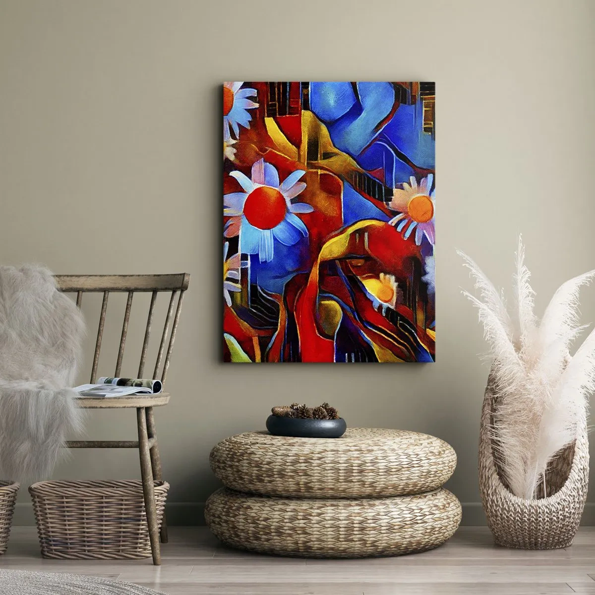 Cuadro sobre lienzo - Impresión de Imagen - Colores de la vida - 45x80 cm