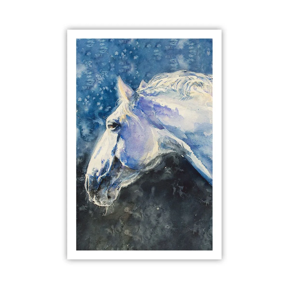 Póster - Retrato en un resplandor azul - 61x91 cm