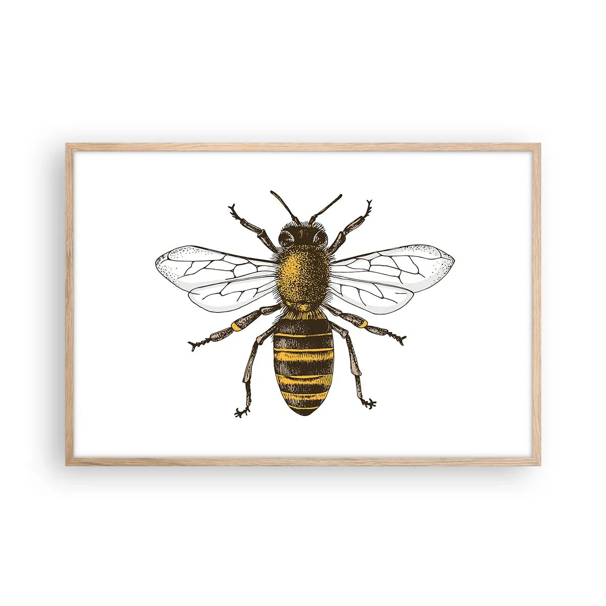 Póster en marco roble claro - Bondad natural - 91x61 cm