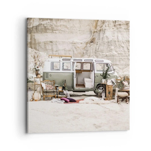 Cuadro sobre lienzo - Impresión de Imagen - Hora de empezar el viaje - 70x70 cm