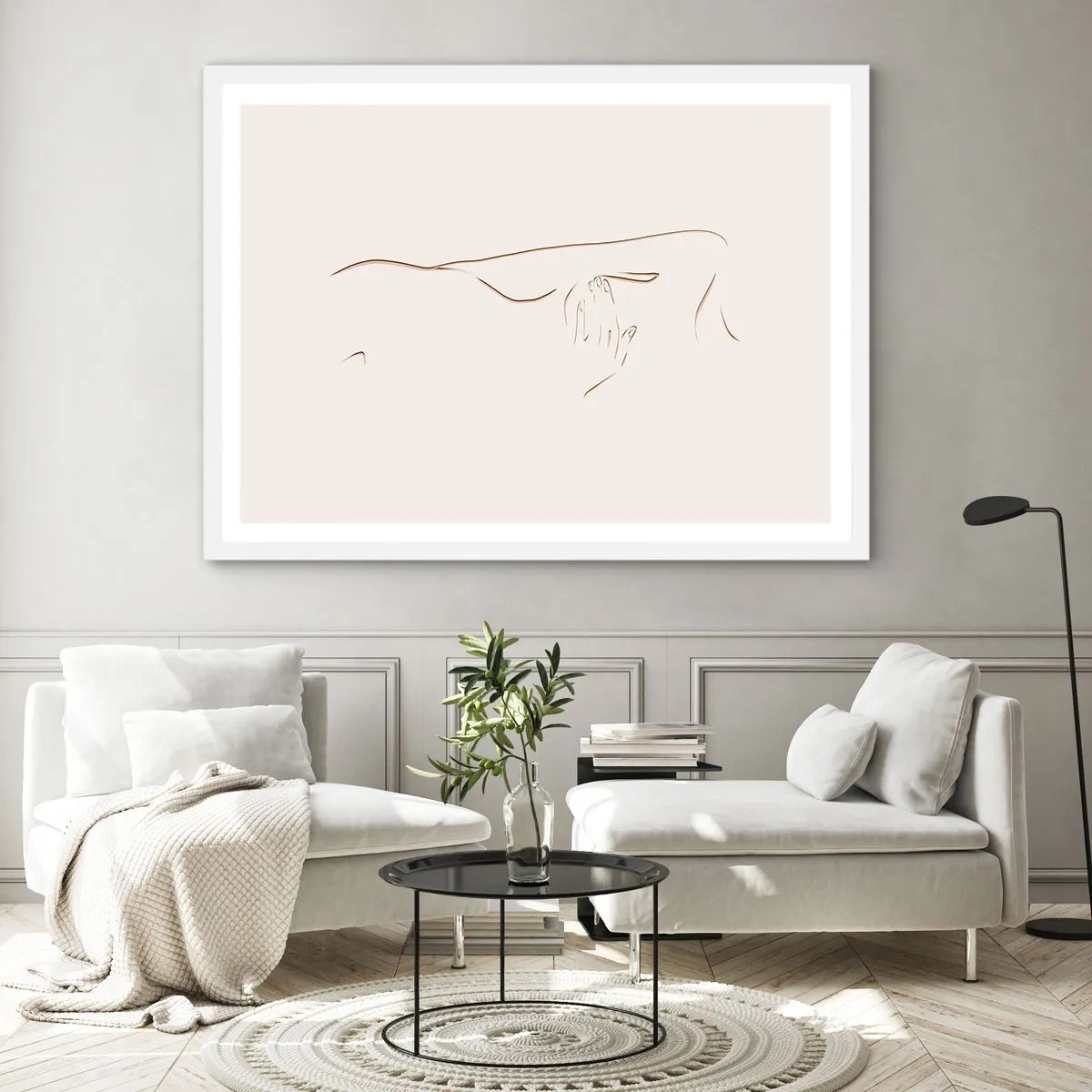 Póster en marco blanco - La forma del deseo - 40x30 cm
